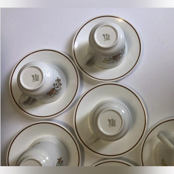 VTG Corning Ware Corelle INDIAN SUMMER Cup and Saucers,  8 saucers 8 Cups - Picture 7 of 16